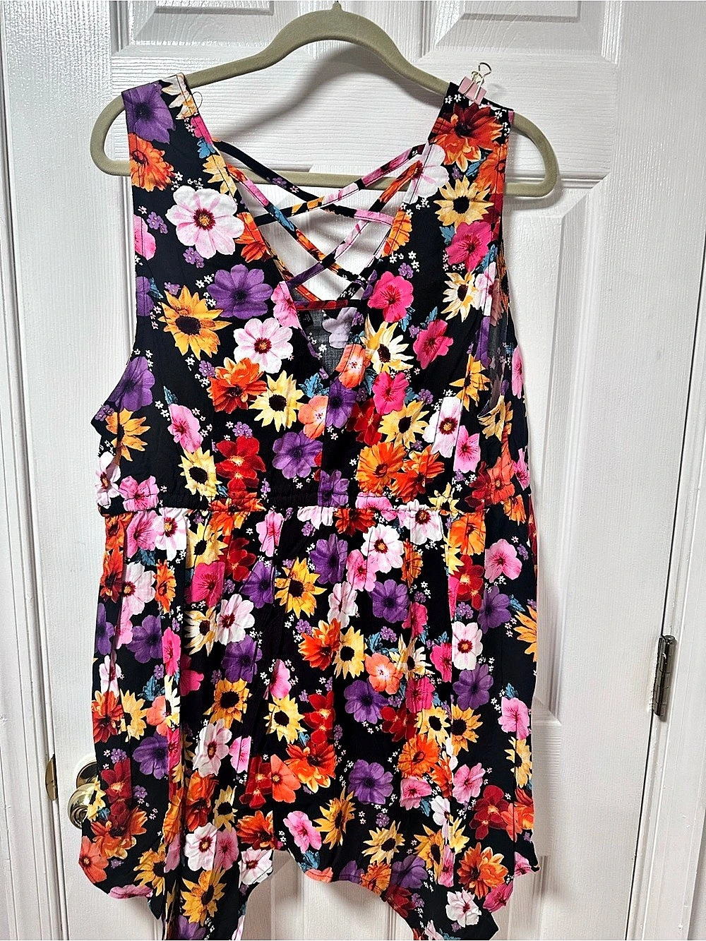 Torrid Floral Tunic Black & Pink Size 2X NWT